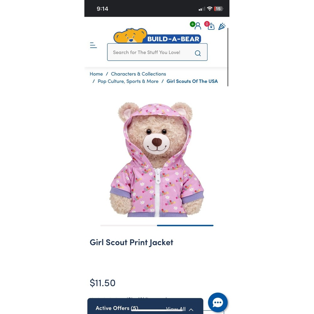 Build-A-Bear‎ Girl Scout Print Jacket - Picture 2 of 7